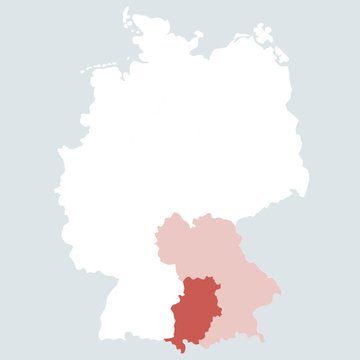 Außendienstgebiet Bayern OBB Schwaben