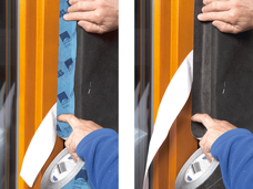 8. Verklebung an Fenster